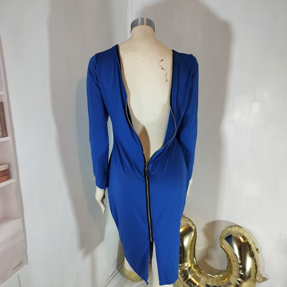 & Other Stories Royal Blue Long Sleeve Dress - Picture 4 of 9
